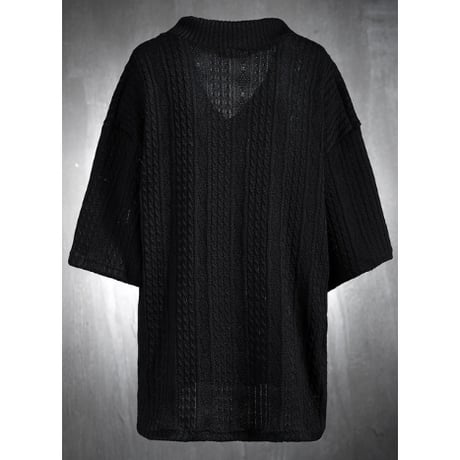 By The R/ Summer Knit Vneck SET UP "BLACK"