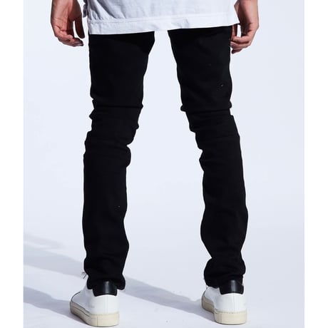 Crysp Denim/Black Zipper Damage denim
