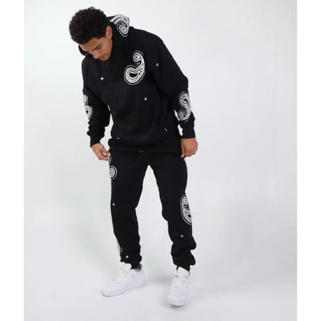 EPTM/PAISLEY SWEAT PANTS  ”BLACK"
