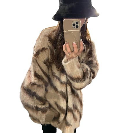 Mismatch NYC/ Mohair zebra knit