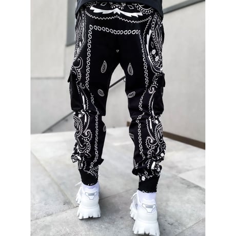 GUAPI/ Paisley cargo pants V2 ”BLACK”