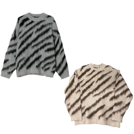 Mismatch NYC/ Mohair zebra knit
