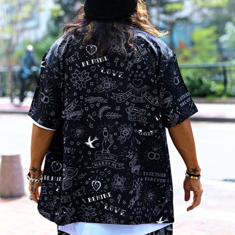 By The R/Tatoo Art Button Shirts "BLACK"