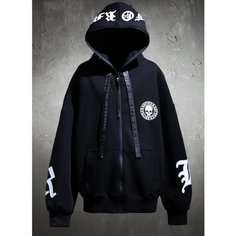 By The R/ Logo bonding  Zip Hoodie (SET UP)