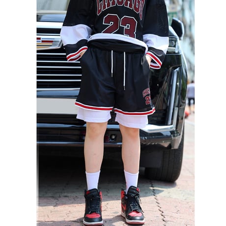 By The R/ chicago mesh Set UP (Tops&Shorts) "BLACK"