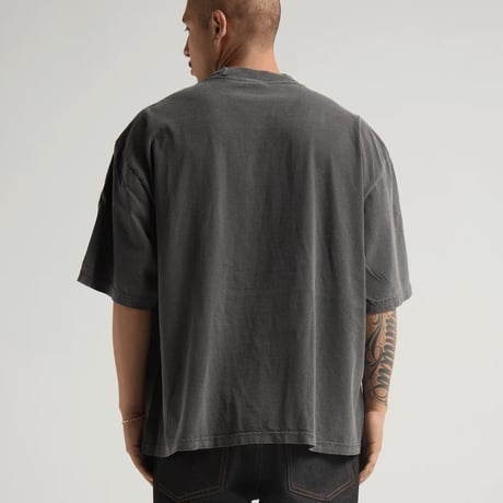 Shaka Wear/ Heavy Weight Boxy Tee "WASH BLACK"