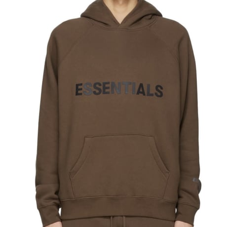 ESSENTIALS  fear of god /LOGO Hoodie "BROWN"