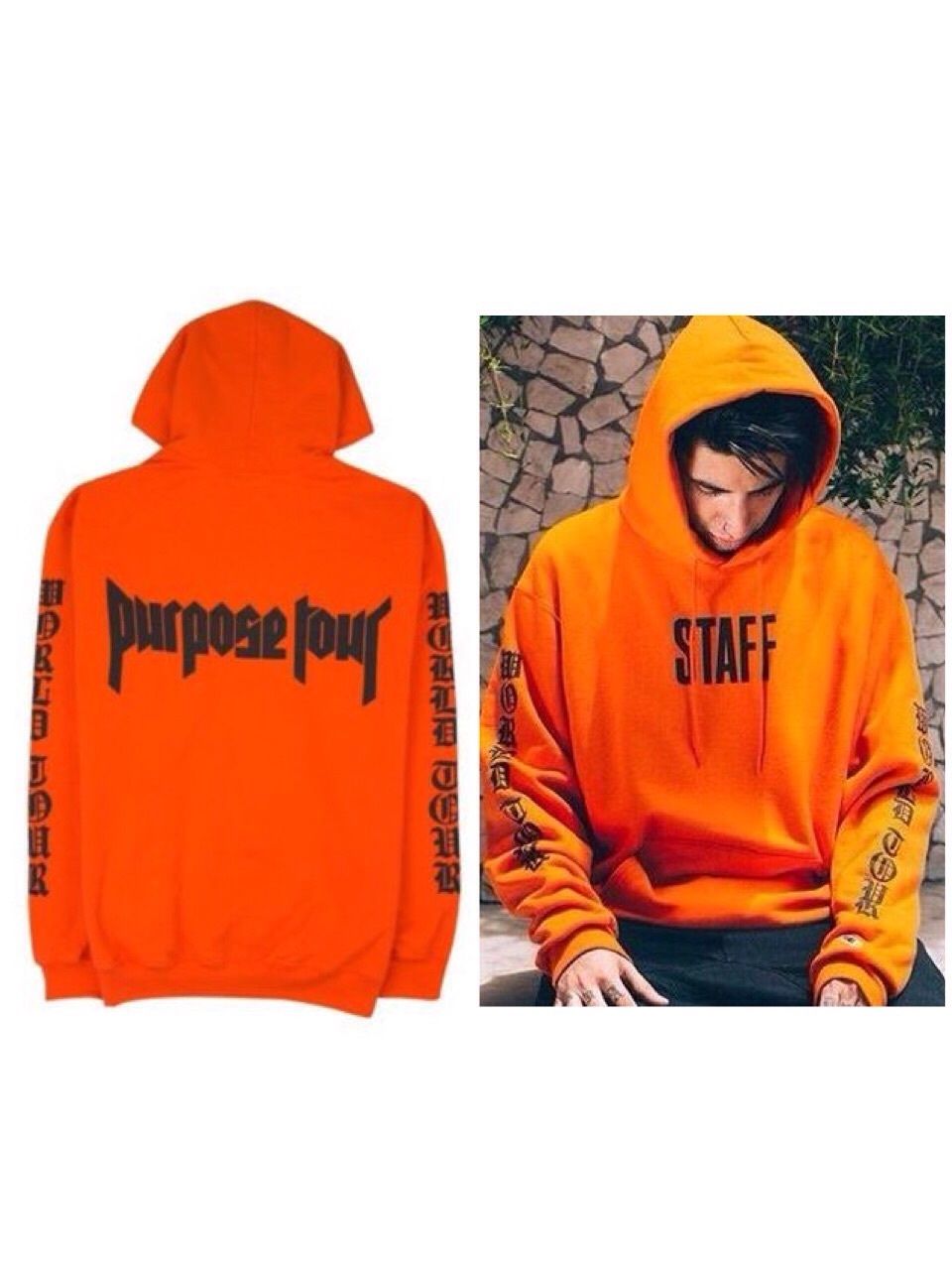 Purpose tour/Justin bieber official STAFF フーディー