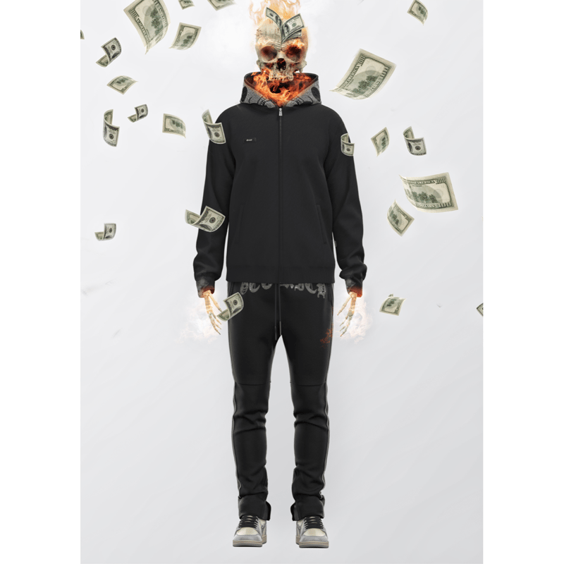 GUAPI/ BLACK ”GET RICH” Track pants | BINGOSTAR GUAPI/ BLACK ”GET RICH” Track pants | BINGOSTAR