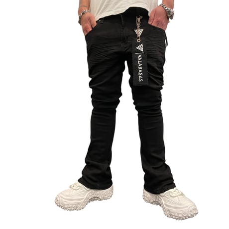 VALABASAS / Mr Stacked Denim  "BLACK"