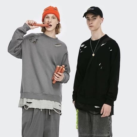 WOSS.official/layered Tee  Crewneck