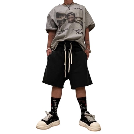 Mismatch NYC/Wwaist Washed Shorts  "Vintage Black"