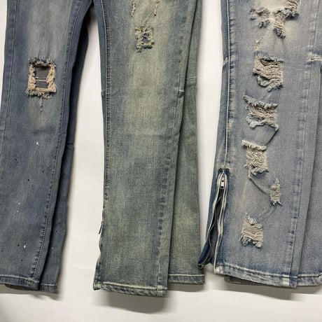 Mismatch NYC/Damage Zip up Denim