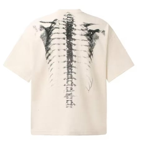 By The R/ Bone  thermal Tee "CREAM/ BLACK"