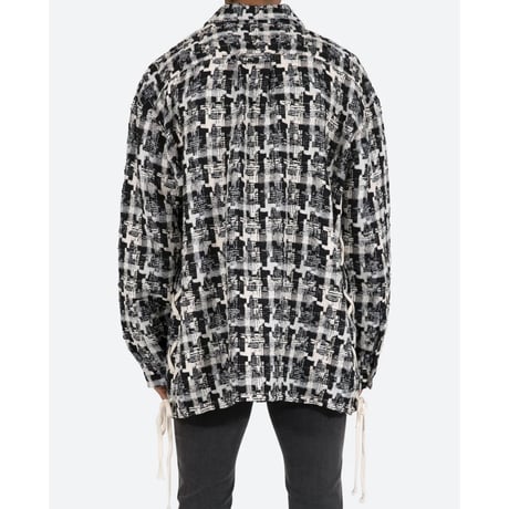 MNML/Tweed flannel Shirts WHITE