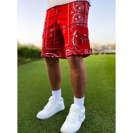 GUAPI/ BANDANA shorts  ”RED”