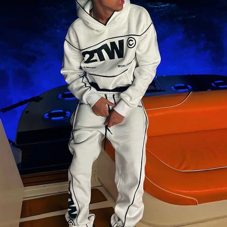 2TW®︎ /  Hoodie + Pants (SET UP)  WHITE