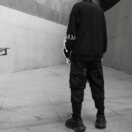 WOSS.official/lace up crewneck