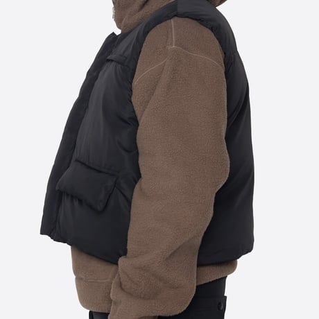 EPTM/PUFFER VEST（REVERSIBLE）”BLACK"