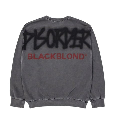BLACK BLOND/Disorder Spray patch  Sweatshirt  "VINTAGE BLACK"