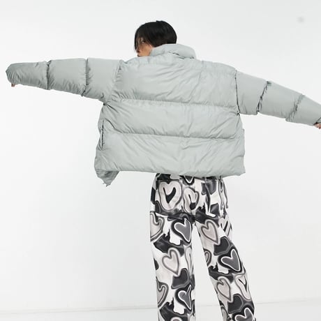 COLLUSION Studios /Short Puffer Jacket GRAY