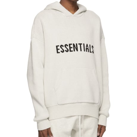 ESSENTIALS  fear of god /Knit Hoodie "Oatmeal"