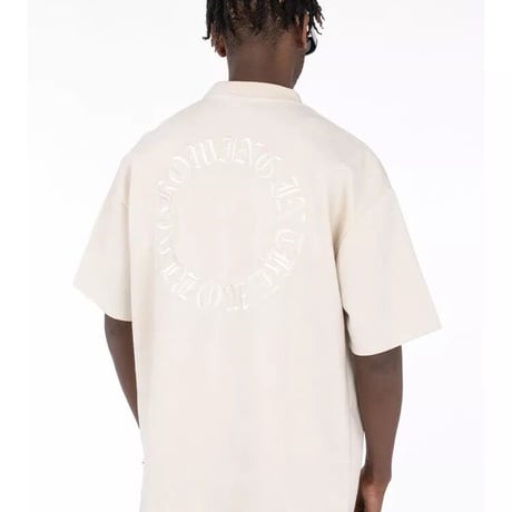 WOSS.official/ Oversized  Suede Embroid TOPS "CREAM"