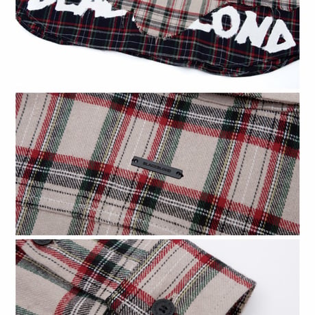 BLACK BLOND/Layered check shirts BEIGE