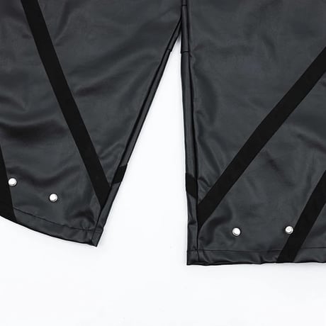 Mismatch NYC/Leather pocket wide pants  (SET UP)