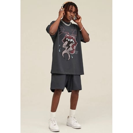 Mismatch NYC/ LIP Tee "DARK GRAY"