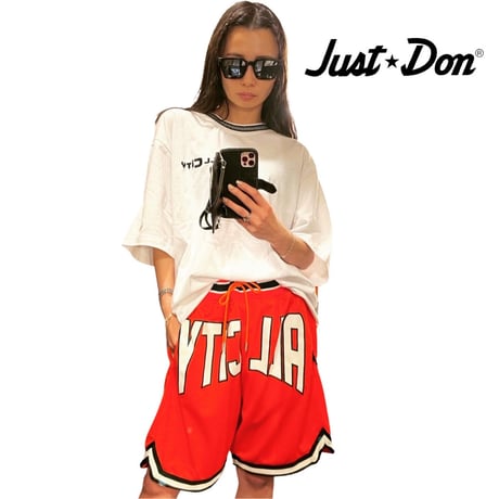 ALL CITY by Just Don / Logo basketball Shorts RED
