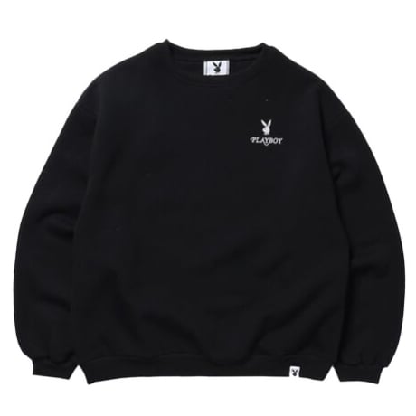 Playboy/Embroid Crewneck Sweatshirts "BLACK"