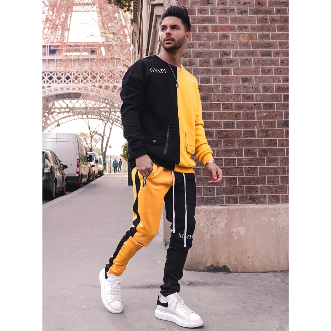 GUAPI/FUSION Track Pants YELLOW×BLACK | BINGOST