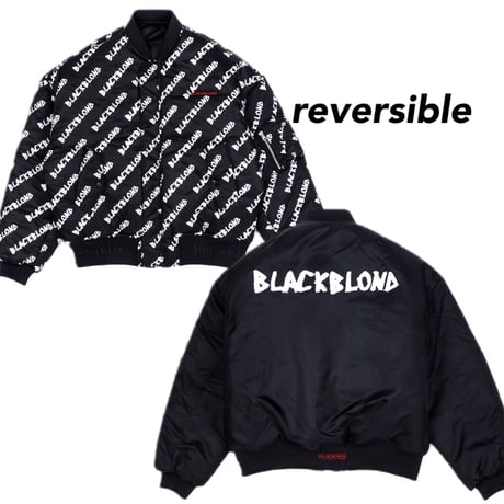 BLACK BLOND/REVERSIBLE SHORT BOMBER JACKET