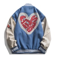 WOSS.official/ HEART Stadium Jacket BLUE