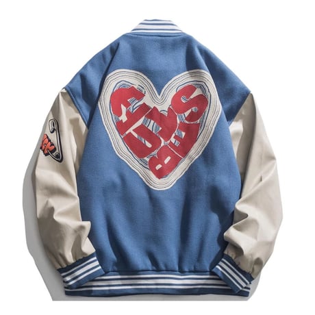 WOSS.official/ HEART Stadium Jacket BLUE