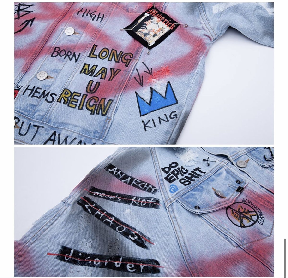 BLACK BLOND/CUSTOM Denim Jacket(BLUE) | BINGOST