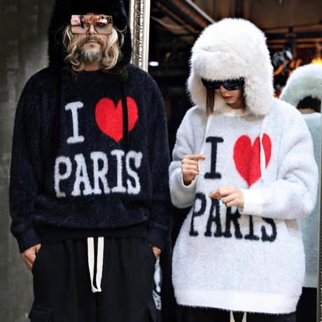 2nd archive/ I♡Paris Mohair knit "WHITE"