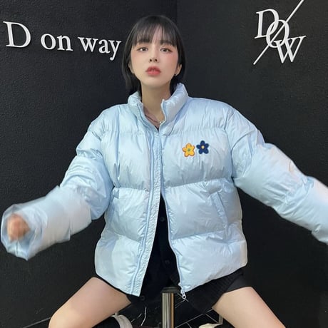 MISTER CHILD/Flower Puffer Jacket "BLUE"