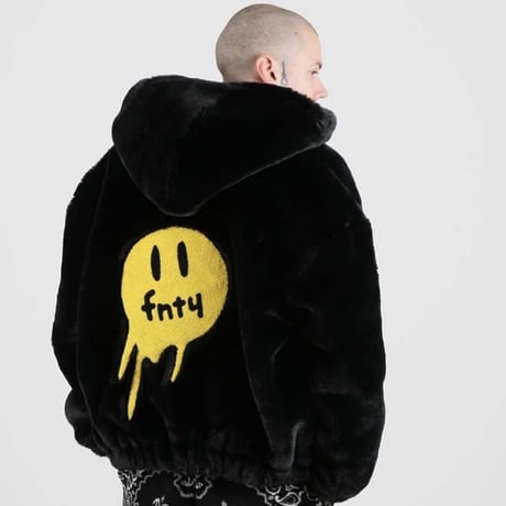 FNTY/FUR Hoodie Jacket BLACK