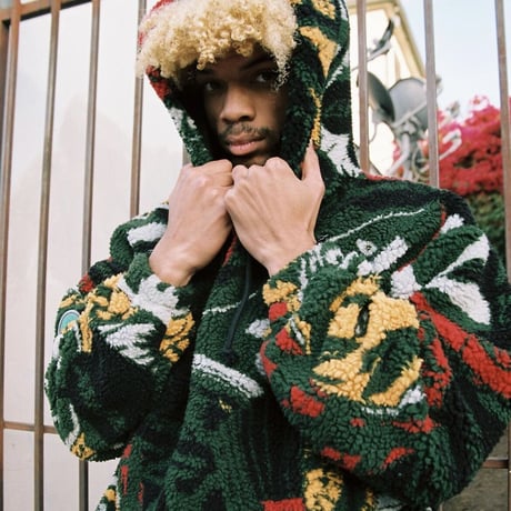 GRMY/OVER SHERPA BOA HOODIE "Army Green"