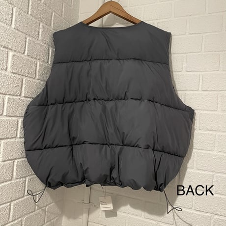EPTM/PUFFER VEST（REVERSIBLE）”SILVER GRAY"
