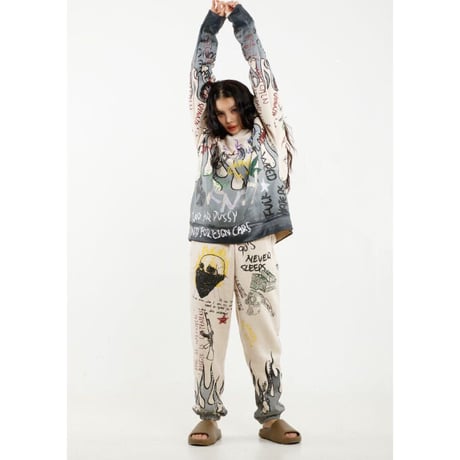 FNTY/Flying FLAME Hoodie CREAM