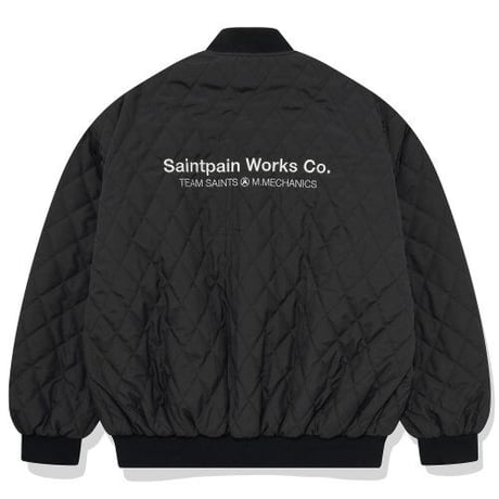SAINT PAIN/Reversible Varsity Quilting  Jacket