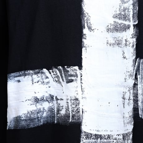 By The R/ Cross Paint Cotton LongSleeve Tee BLACK