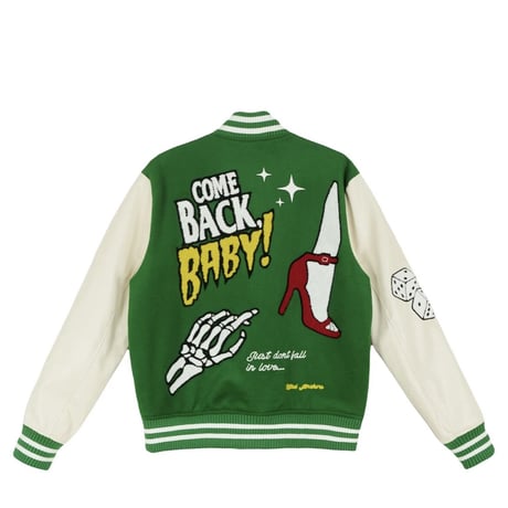 LIFTED UNCHORS/State Chenille Varsity Jacket GREEN