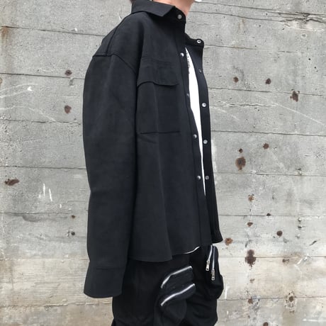 URKOOL/SUEDE Shirts JACKET  BLACK