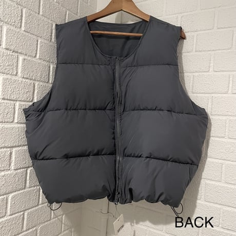 EPTM/PUFFER VEST（REVERSIBLE）”SILVER GRAY"