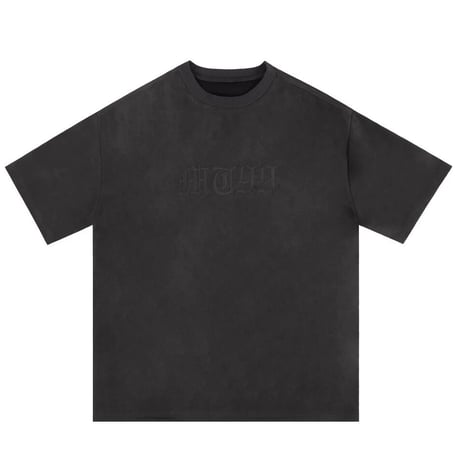 WOSS.official/ Oversized  Suede Embroid TOPS "VINTAGE BLACK"