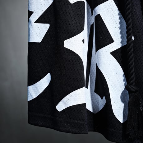 By The R/Big Lettering Mesh Shorts (Set UP)  BLACK